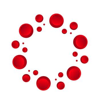 rojo circular resumen diseño gráfico elemento para marca vector