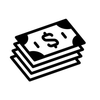 sólido múltiple moneda apilar icono vector