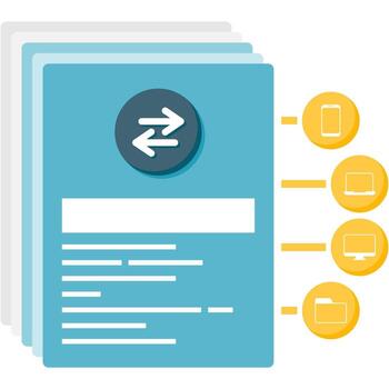 Online File Sharing Collaboration Platform vector