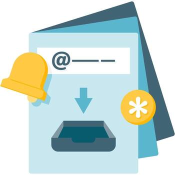 Digital Email Notification and Alert System vector