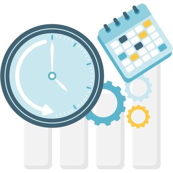 Time Tracking and Productivity Dashboard vector