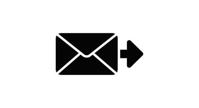 An envelope with an arrow pointing to it vector