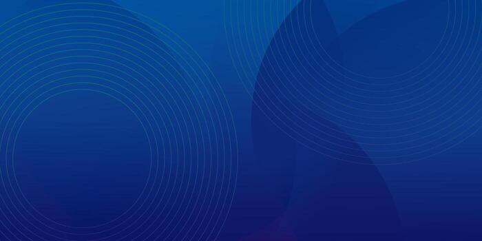 Abstract Blue Gradient Background with Green Circular Lines. vector