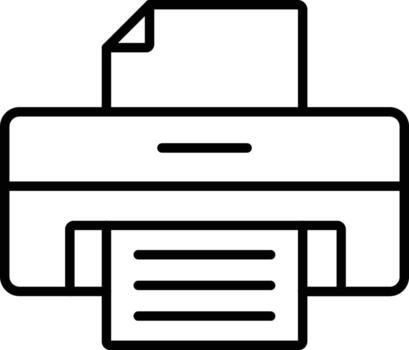 impresora resumir icono vector