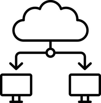 Cloud Computing Outline Icon vector