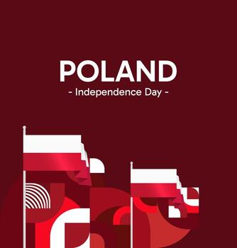 Polonia bandera día antecedentes con sutil y sin costura geométrico patrones para sitios web y presentaciones vector