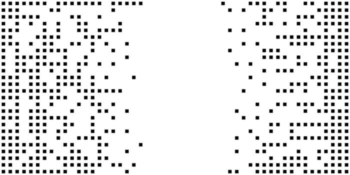 digital píxel dispersión textura con plano mosaico cubitos en degradado disolver creando efecto de transformación movimiento y resumen desapareciendo modelo antecedentes vector