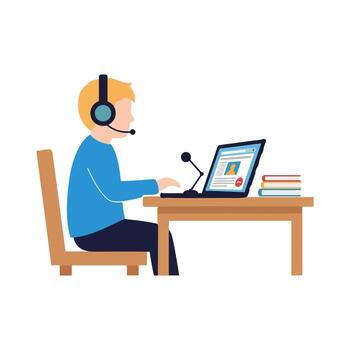 Online Learning Enhancing Classroom Study for Student Reading and Knowledge Growth Through Lesson, Homework, and Collaboration vector