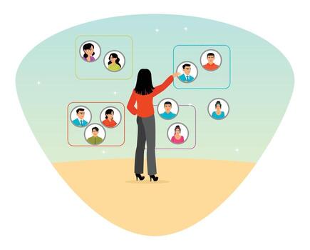 Reorganization to adjust. Change team structure for efficiency. vector