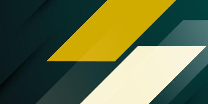 Abstract futuristic banner background. Simple and elegant green background design with overlap yellow and white arrow pattern concept. vector