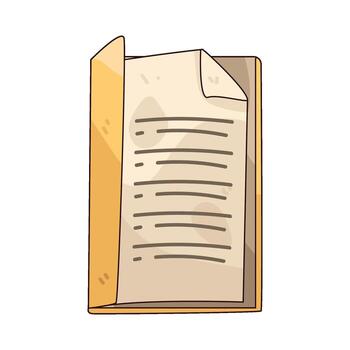 ilustración de archivo carpeta con documentos vector