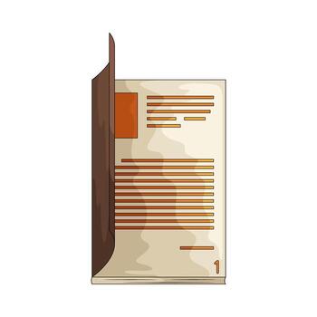 Illustration of an Open Book with Text vector