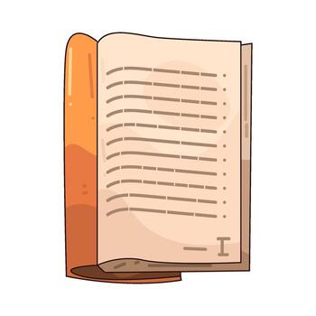 Illustration of an Open Notebook with Lined Paper vector