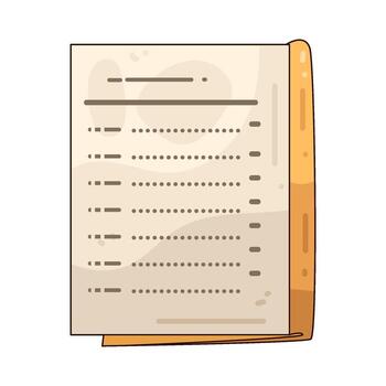 Illustration of Document with Text and Dots vector