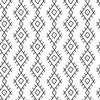 patrón, lineal ornamento de primero americano colonos, indios repitiendo sin costura textura de diamantes fluido dentro cada otro, silueta de Costura en tela. alivio textura. americano indio símbolos vector