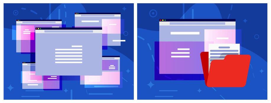 Abstract browser window interface vector