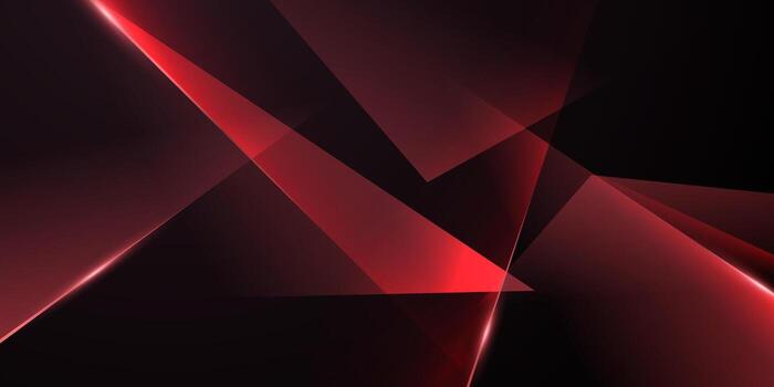 Abstract red and black background with a triangle shape vector