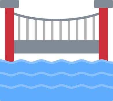 Bridge Structure Crossing vector