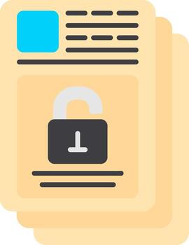 Unsecure File Document vector