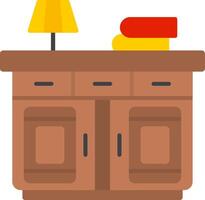 Modern Bedside Table Icon vector