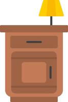 cabecera mesita de noche mesa icono vector
