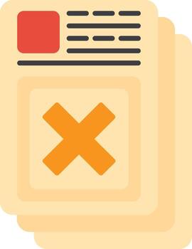 Delete File Button Icon vector