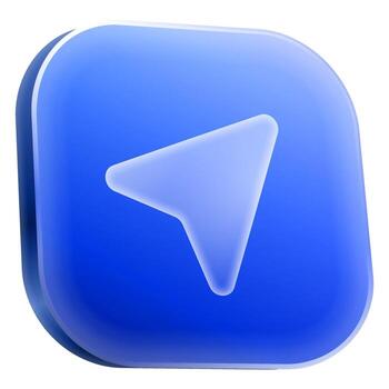 Navigation direction arrow 3D icon vector