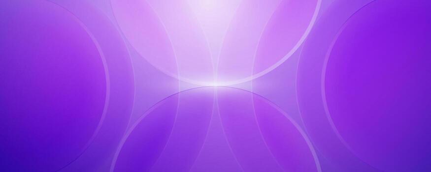 Abstract purple background with intersecting glowing transparent circles and bubbles vector