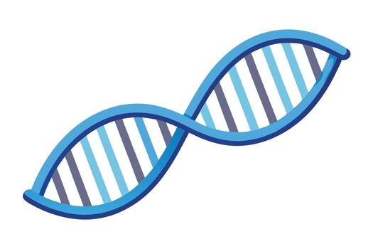 sereno azul adn doble hélice ilustración un calmante visual representación de genético código, ideal para ciencia, salud, y médico diseños vector