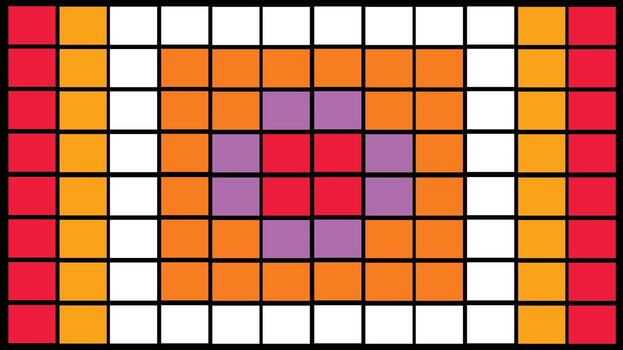 píxel cuadrado mosaico formando brillante geométrico vistoso degradado modelo vector