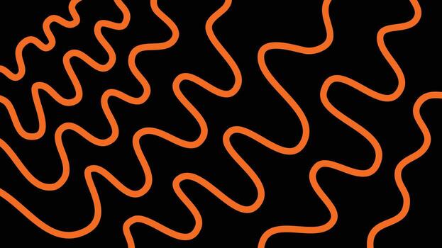 ondulado naranja surrealista líneas en negro antecedentes mínimo resumen modelo vector