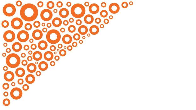 resumen naranja circular burbujas formando triangular agrupados modelo vector