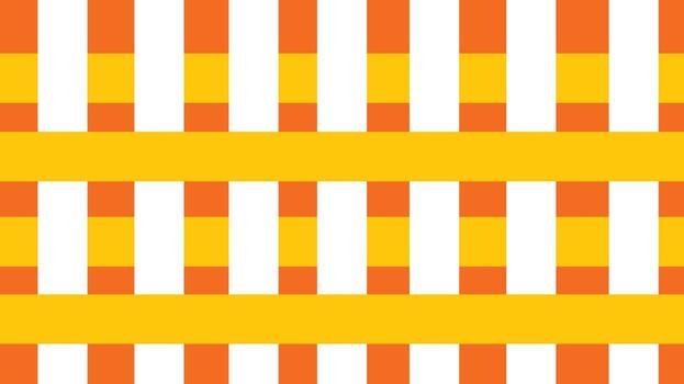 Geometric orange and yellow checkered pattern with bold lines vector