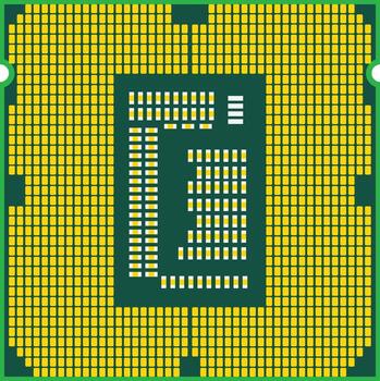 Back View Processor Flat Illustration. Clean Icon Design Element on Isolated White Background vector