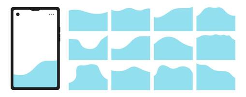 colección de diferente formas encabezamiento o pie de página para cuadrado correo, social medios de comunicación cuentos o sitios web decorativo separador para creativo diseño en sencillo plano estilo. resumen formas, marcos vector