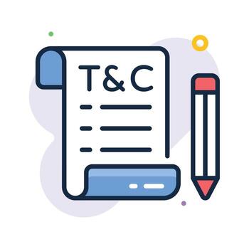 Terms and condition icon symbolizing ecommerce agreements and shopping rules vector