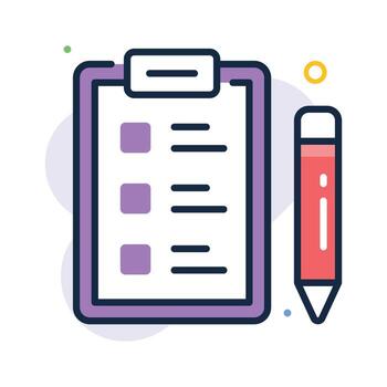 An amazing checklist icon, task management, shopping lists, and planning concept vector