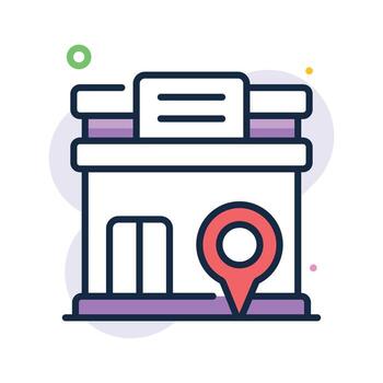 Take a look at this amazing icon of store location in modern style vector