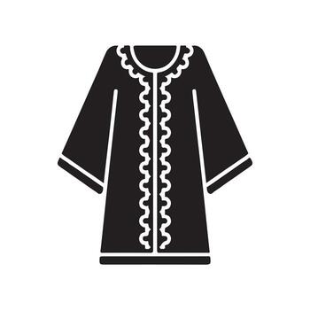 Modern Kaftan Patterned Solid Icon vector