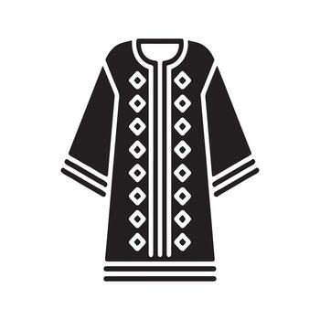 Kaftan Patterned Solid Icon Design vector