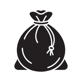 Drawstring Bag Stylish Solid Accessory Icon vector