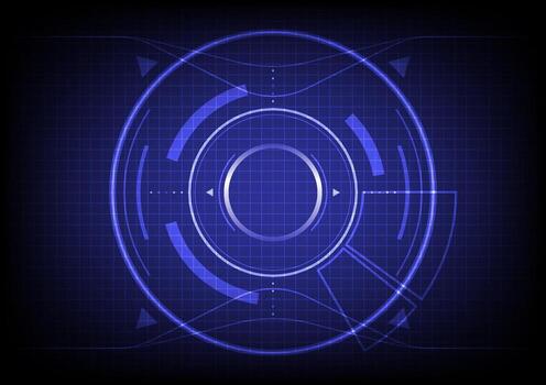 Satellite technology communication, Abstract background screen networking, Digital radar monitor vector