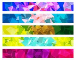 sitio web bandera fractal polígono estilo, encabezamiento resumen antecedentes vector