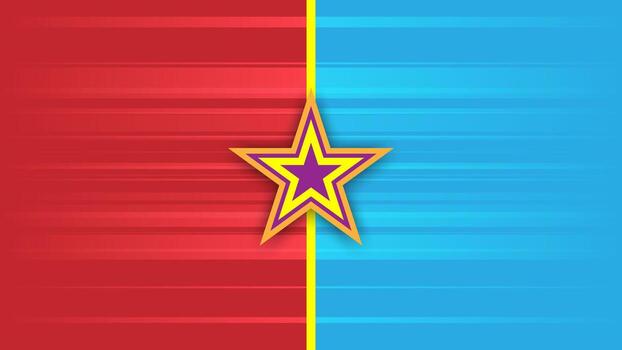 abstract background versus competition. Star red and blue presentation template. Game contest poster vector