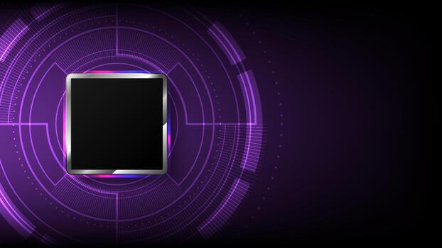 Microchip with technology background. Computer hardware innovation business. Abstract brain concept vector