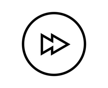Fast Forward Icon Symbol Sign Button Media Player Design Illustration vector