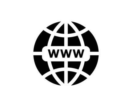 Website Network Symbol Icon Internet Connection Sign Design Illustration vector