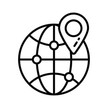 Get this amazon flat style icon of global location in modern style. vector