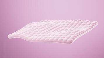 bekväm och mjuk madrass bakgrund, 3d tolkning. video