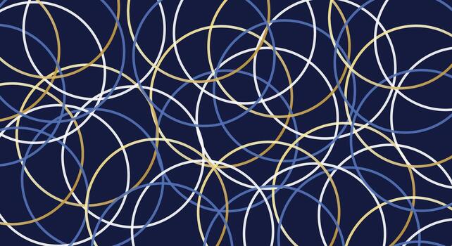 Dark blue background with elegant abstract circle pattern vector